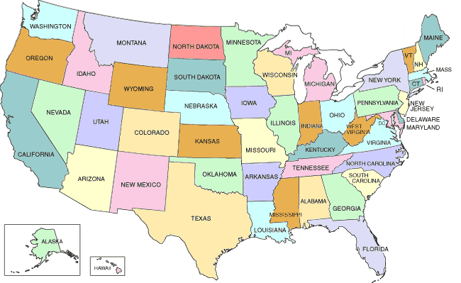 Map of the USA